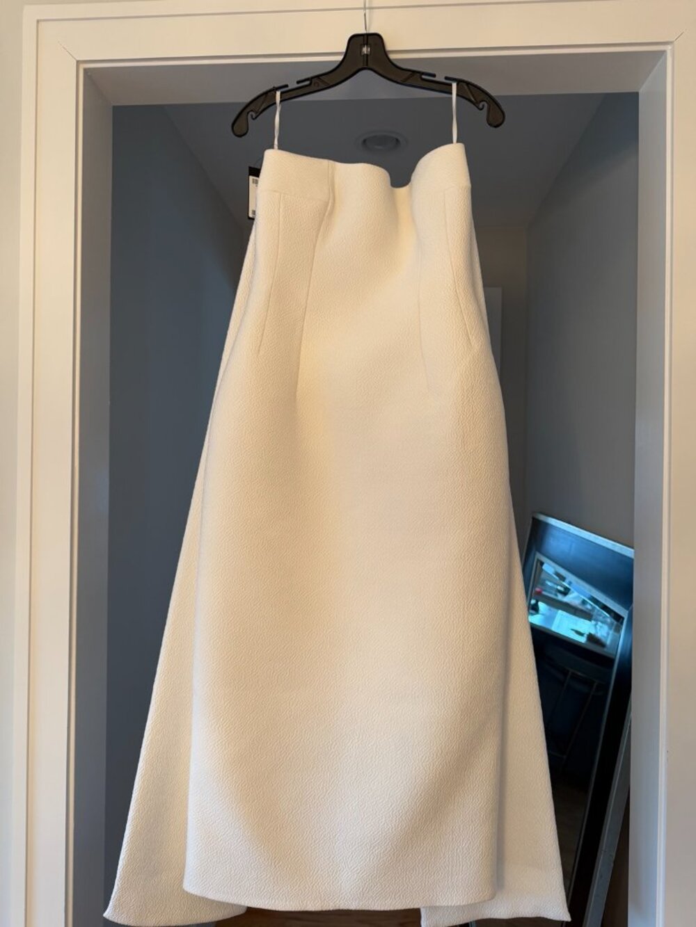 NWT Emilia Wickstead Xanthe Dress UK 12 | Strapless-Cape Cloqué Bridal White - Picture 2 of 6